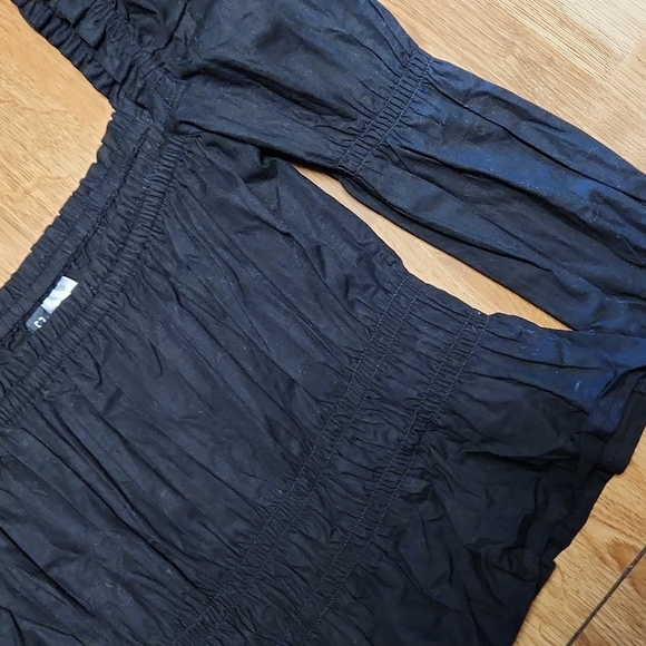 NWT black Gothic milkmaid top sz XS - Picture 2 of 3